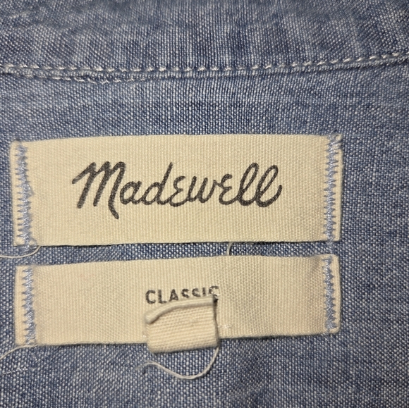 Women's Madewell 100% Cotton Light Blue Denim Shirt Size Small - Picture 4 of 10